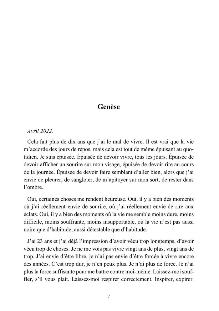 La tristesse des mots