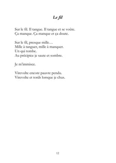 Ton corps à l'orée d'un silence