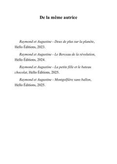 Raymond et Augustine, Fugue écologique