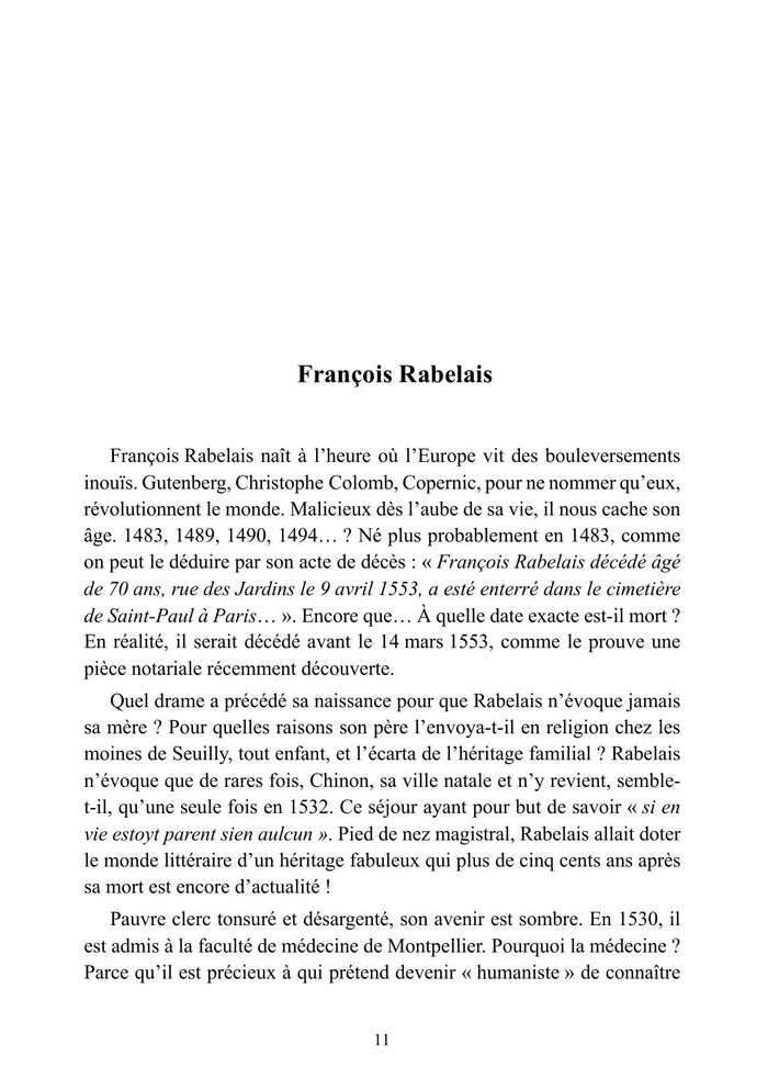 Rabelais lettré en botanique