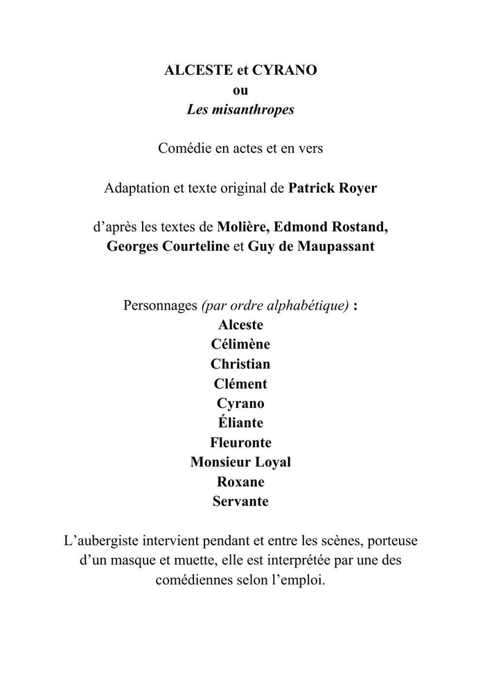 Alceste et Cyrano