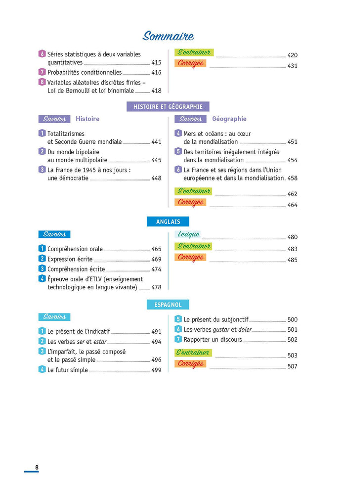 Toutes les matières - Terminale STMG