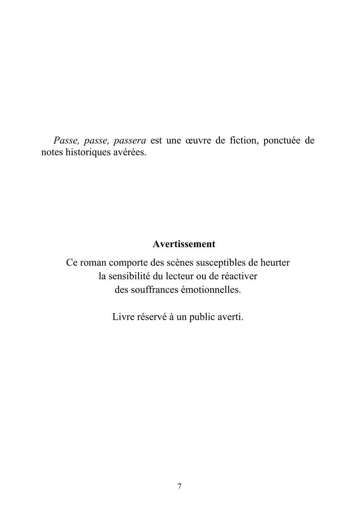 Passe, passe, passera