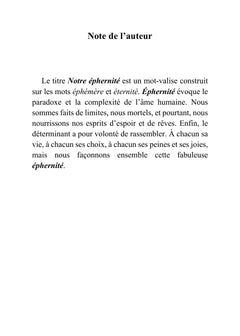 Notre éphernité