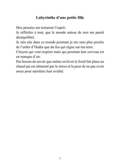 Textes d'une jeune fille perdue