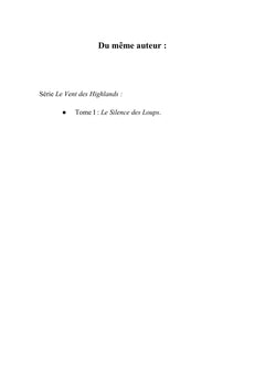Le Vent des Highlands - Tome II : Le Chant des Loups