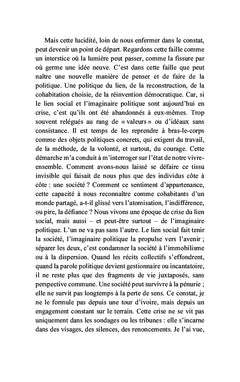 Retrouver le sens du commun