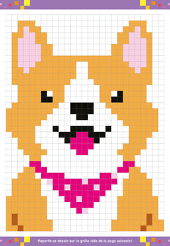 Coloriages pixels kawaii