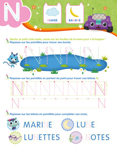 Gabby et la maison magique - Mon cahier effaçable - J'écris les lettres majuscules (3-6 ans)