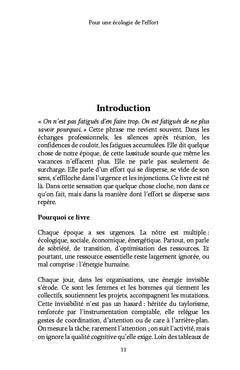 Pour une écologie de l'effort