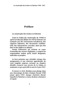 La catastrophe des Arabes en Palestine 1948 - 1967