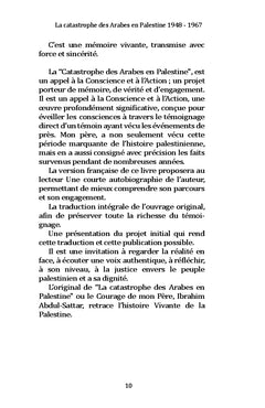 La catastrophe des Arabes en Palestine 1948 - 1967