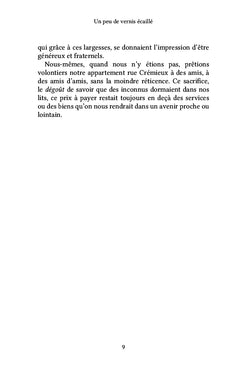 Un peu de vernis écaillé