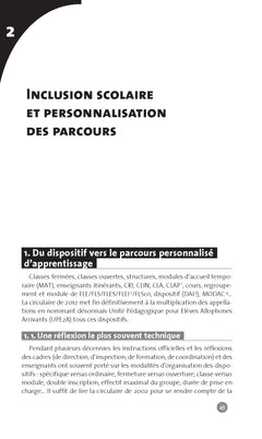 Inclure : français langue de scolarisation et élèves allophones
