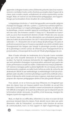 Interactions, dialogues, conversations : l'oral en français langue étrangère