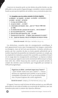 Systématisation et maîtrise de langue en FLE