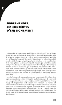Enseigner la francophonie : principes et usages