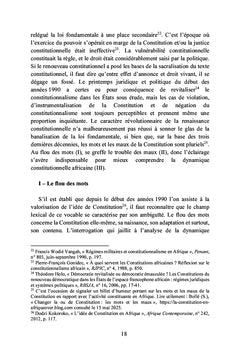 Les mots et les maux de la constitution en Afrique subsaharienne francophone