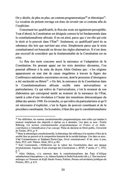 Les mots et les maux de la constitution en Afrique subsaharienne francophone