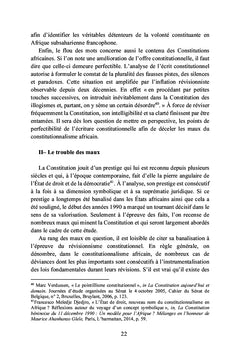 Les mots et les maux de la constitution en Afrique subsaharienne francophone