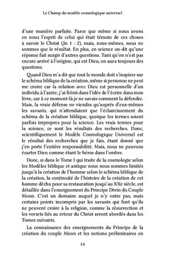 Le Champ du modèle cosmologique universel