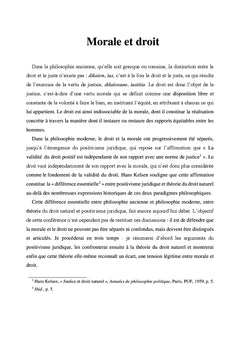 Morale et Droit