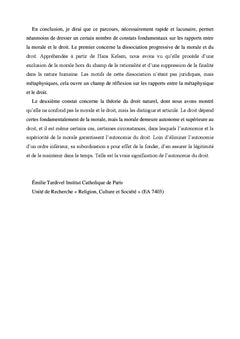 Morale et Droit