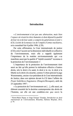 La Cour internationale de Justice et la protection de l'environnement