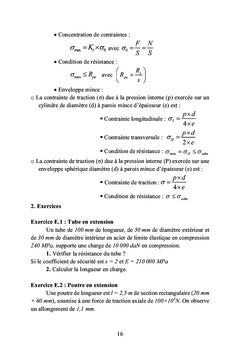 Exercices pratiques de RDM & Éléments finis