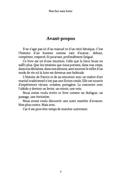 Marcher sans lutter