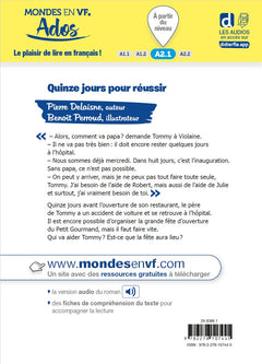 Mondes en VF Ados - Quinze jours pour réussir - Niv. A2.1 -  Livre + audios