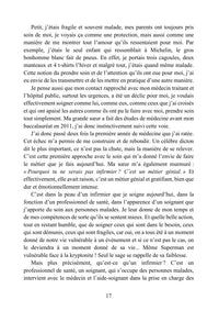 Itinéraire d'un infirmier