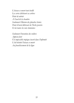 Le dernier chant de l'oiseau avant la nuit
