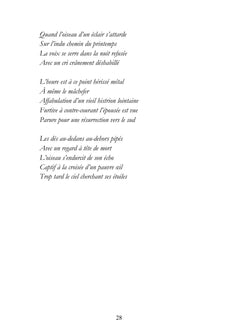 Le dernier chant de l'oiseau avant la nuit