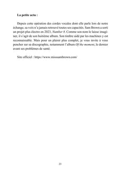 Mémoires d'une chroniqueuse en herbe