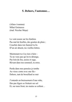 Poèmes roumains d'antan et d'aujourd'hui