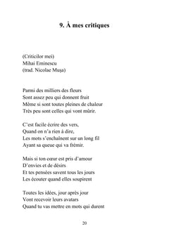 Poèmes roumains d'antan et d'aujourd'hui