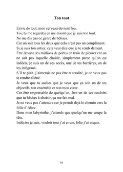Textes d'une jeune fille perdue