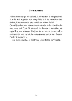 Textes d'une jeune fille perdue