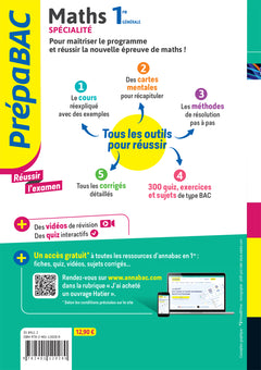 Prépabac Réussir l'examen" Maths 1re générale (spécialité) Bac 2027"