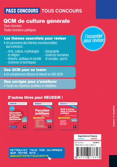 Pass'Concours - QCM de culture générale - Tous concours - 9e édition - Entraînement