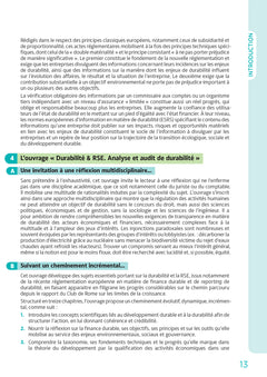 Durabilité et RSE