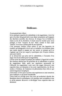 De la radiesthésie et du magnétisme