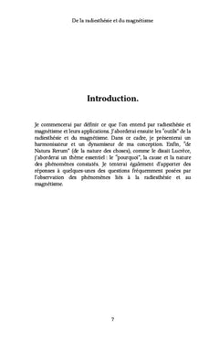 De la radiesthésie et du magnétisme