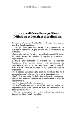 De la radiesthésie et du magnétisme