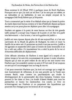 Psychanalyse de Moïse, des Patriarches et des Matriarches