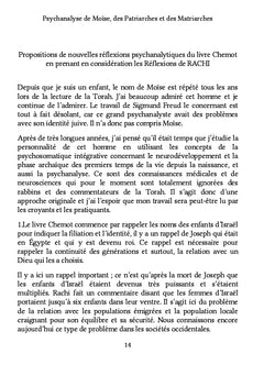 Psychanalyse de Moïse, des Patriarches et des Matriarches