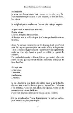 Briser l'ombre : survivre en lumière