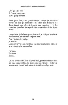 Briser l'ombre : survivre en lumière