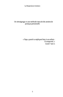 La Respiration trinitaire